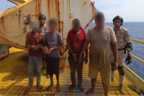 துரப்பண மேடையில் அத்துமீறி நுழைந்த நான்கு அந்நிய நாட்டவர்கள் கைது