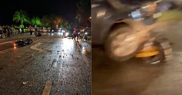 பெர்லிசில் மோட்டார் சைக்கிள்கள் மீது போலீஸ் வாகனம் மோதல் - ஒருவர் பலி, மற்றொருவர் படுகாயம்