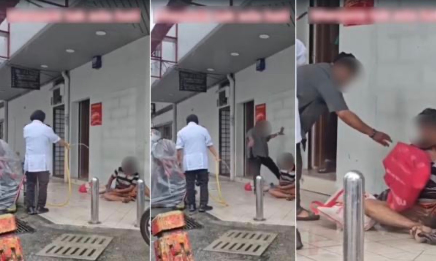 வீடற்ற நபர் மீது தண்ணீர் பாய்ச்சி, எட்டி உதைக்கும் வீடியோ வைரலானது - ஆம்பேங்க் மன்னிப்பு கோரியது