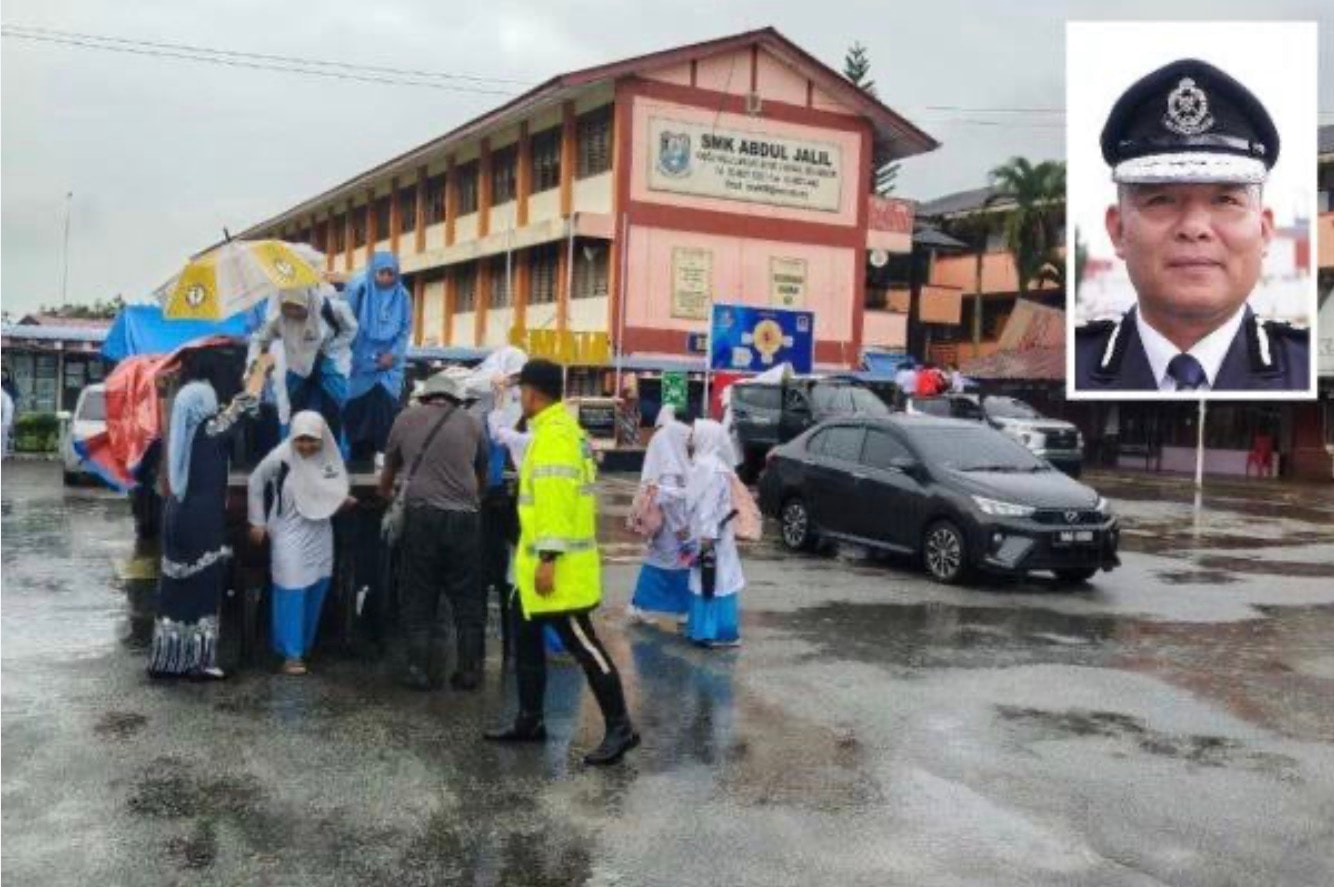 எஸ்பிஎம் மாணவர்கள் தேர்வு மையத்திற்கு லோரிகள் கொண்டுச் செல்லப்பட்டனர்