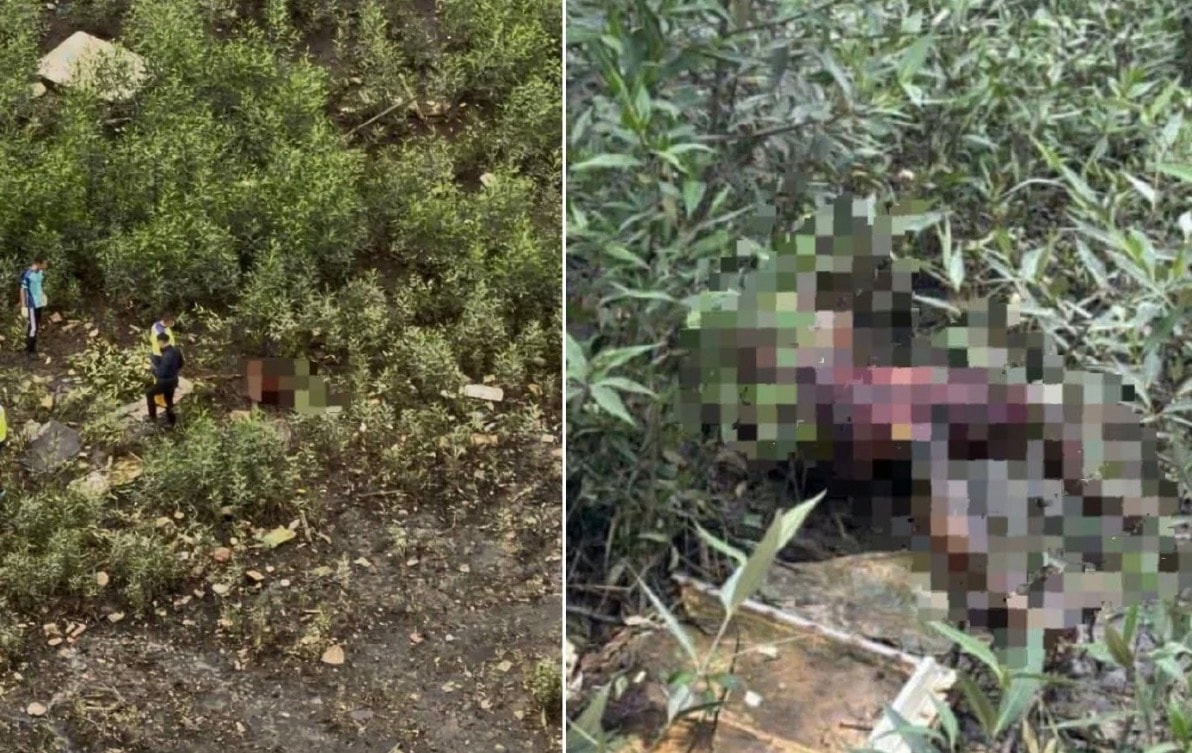 அடுக்குமாடி வீட்டின் அருகே ஆற்றில் அழுகிய சடலம்