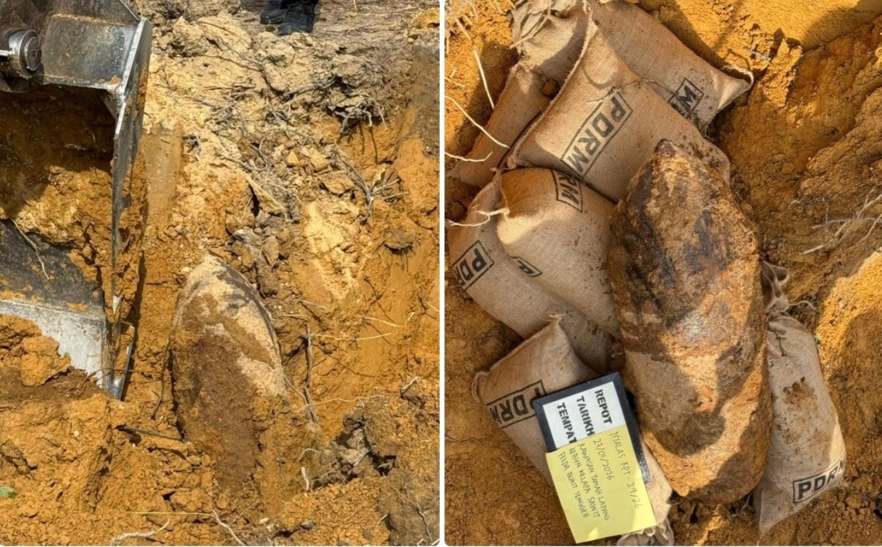 ஜாசின் தோட்டத்தில் இரண்டாம் உலகப் போர் காலத்து வெடிகுண்டு மீட்பு