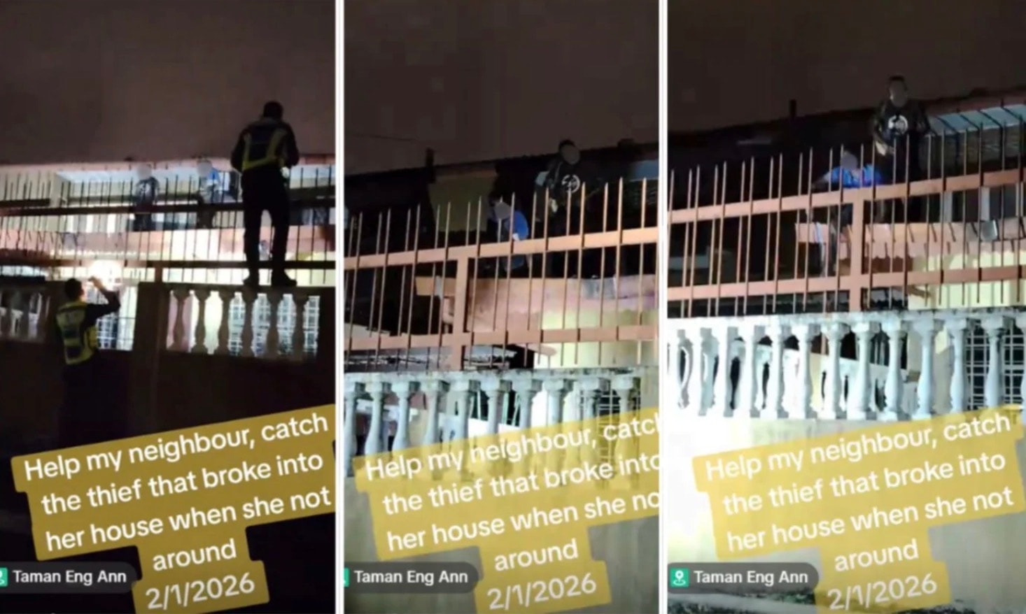 கிள்ளான் தாமான் எங் ஆனில் வீட்டிற்குள் நுழைந்த திருடர்கள் கையும் களவுமாகக் கைது