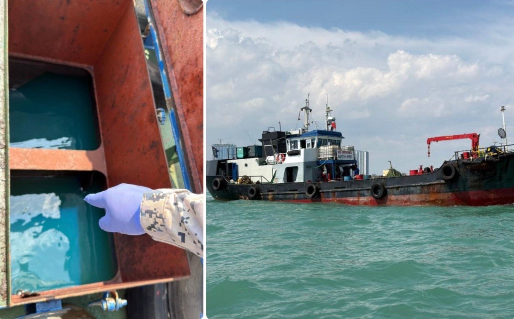 மலாக்கா கடற்பகுதியில் 50 டன் டீசலுடன் வந்த கப்பல் பிடிப்பு