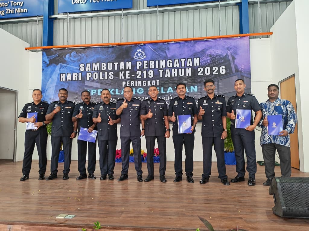 தென் கிள்ளான் மாவட்ட அளவில் 219-ஆவது போலீஸ் தினக் கொண்டாட்டம்: பொது இயக்கங்களுக்கு நற்சான்றிதழ் வழங்கி கௌரவிப்பு