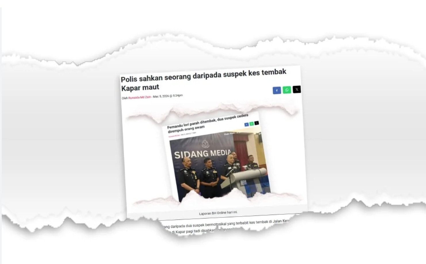 கிள்ளான் துப்பாக்கிச் சூடு , வாகன மோதல் விவகாரம்: இரண்டு புதிய சாட்சிகளைக் கண்டறிந்தது காவற்படை