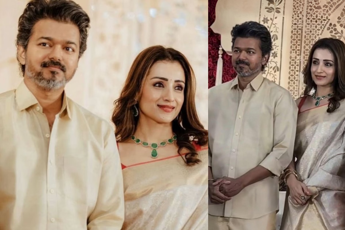 விஜய் - திரிஷா: திருமண வரவேற்பு நிகழ்ச்சியில் ஜோடியாகப் பங்கேற்பு - வைரலாகும் வீடியோ