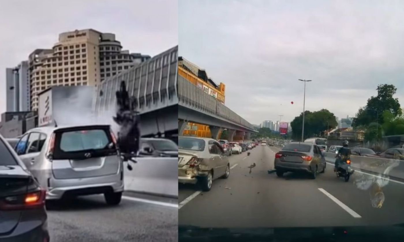 எல்டிபி (LDP) நெடுஞ்சாலையில் 6 வாகனங்கள் மோதி விபத்து: மோட்டார் சைக்கிள் ஓட்டி பலத்த காயம்