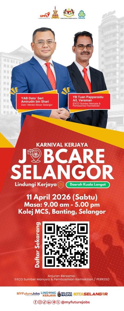 பந்திங்கில் 4,000 வேலைவாய்ப்புகளுடன் 'ஜாப்-கேர் சிலாங்கூர்' முகாம்