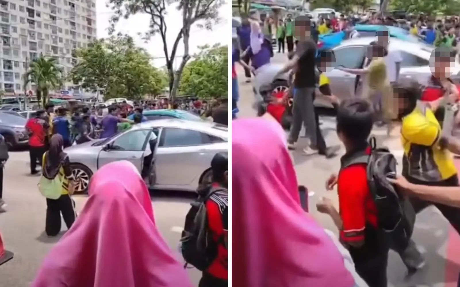 ஸ்கூடாய் பள்ளிக்கு வெளியே மோதல்: 2 பெண்கள், 13 சிறுவர்கள் கைது